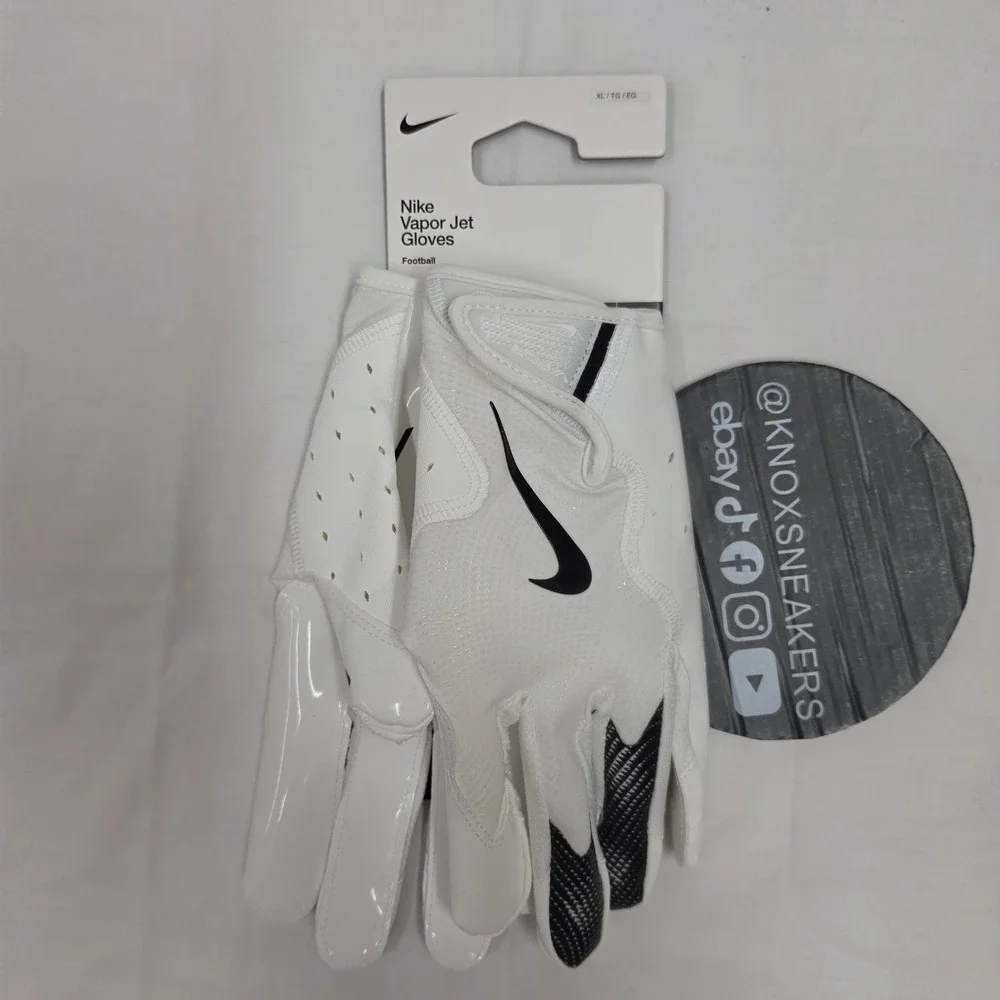 Nike Vapor Jet Football Gloves White Black Men's Size XLarge